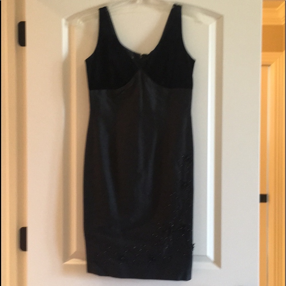 Beautiful Black Velvet and Raw Silk Cocktail Dress